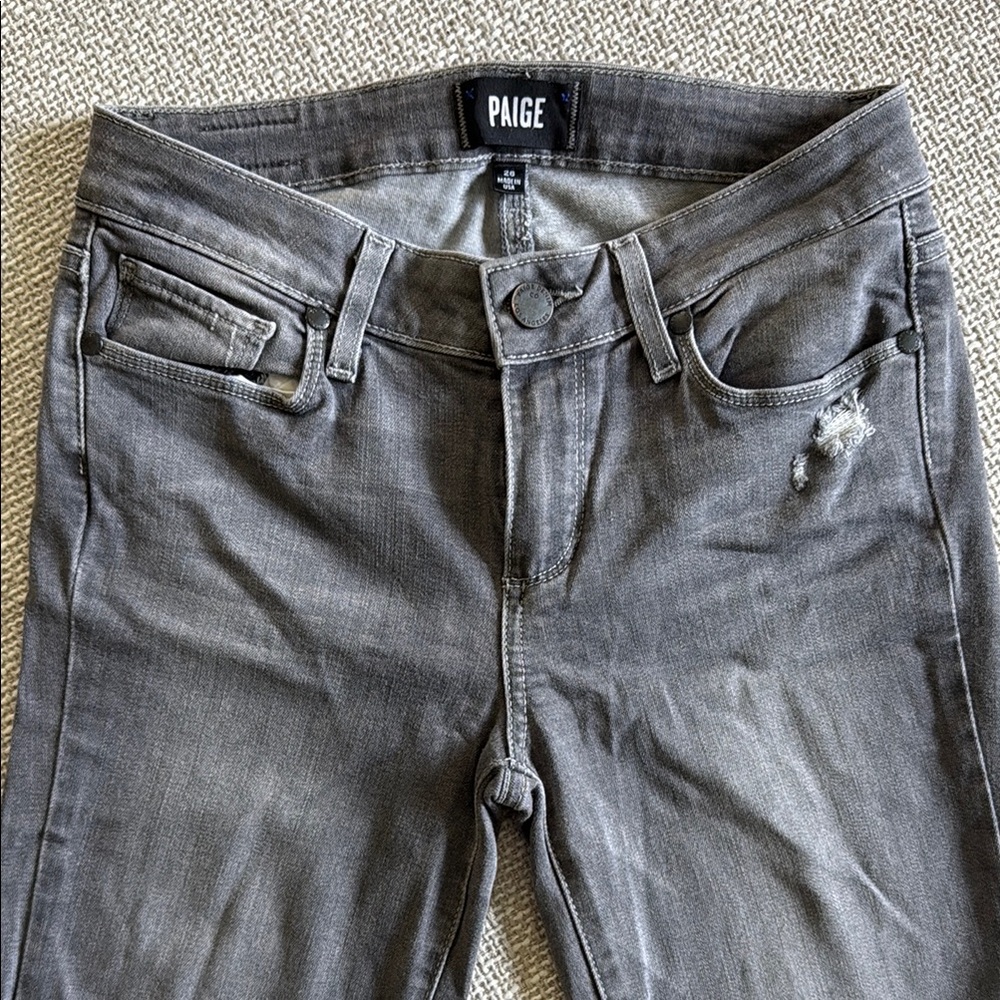 PAIGE Gray Skinny Jeans Sleek Style